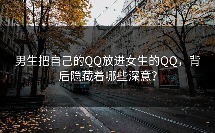男生把自己的QQ放进女生的QQ，背后隐藏着哪些深意？